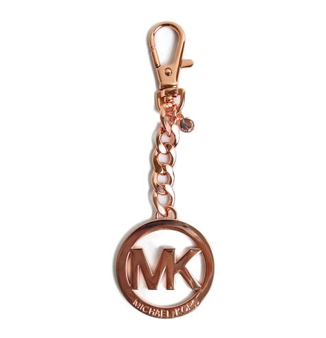 michael kors rose gold keyring|Michael Kors handbag keychain.